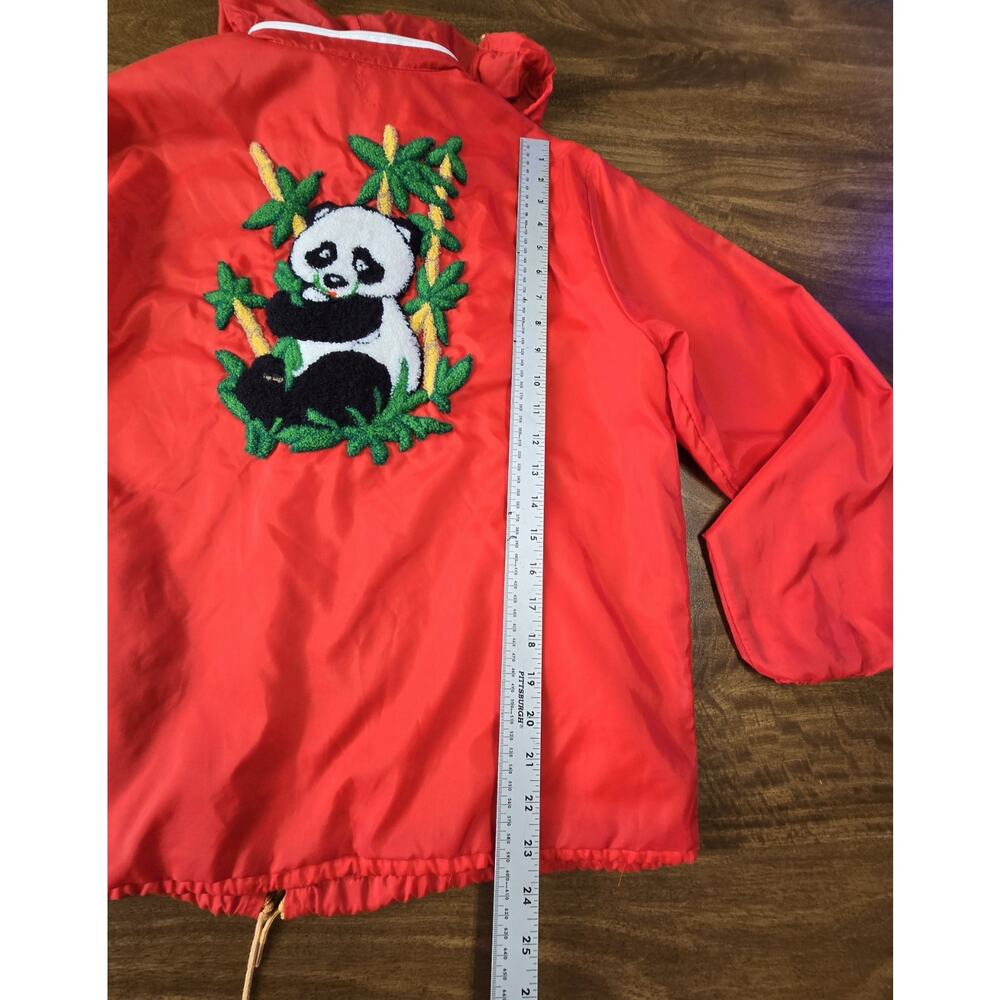 Vtg 80s Panda Bear Embroidered Loop Yarn Jacket UNISEX - Picture 10 of 13